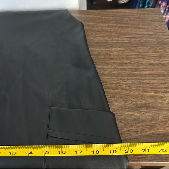 Zara Black Sleeveless girl dress faux leather 11-12 yrs - Picture 10 of 11